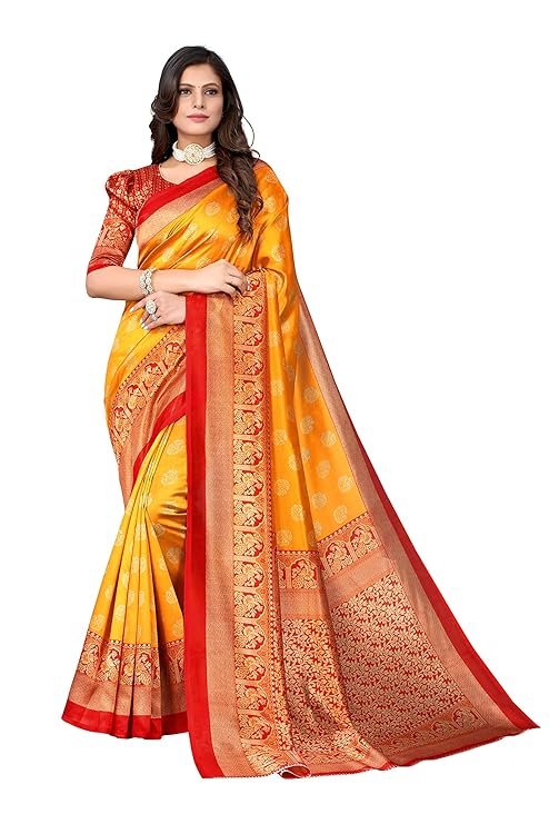 Yashika Womens Jacquard Standard Length Saree