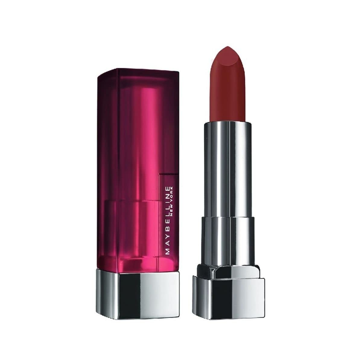 Maybelline New York Matte Lipstick, Intense Colour, Keeps Lips Moisturised, 696 Burgundy Blush, Color Sensational Creamy Matte Lipstick